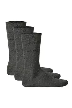 Длинные носки, 3 пары Tom Tailor, серый