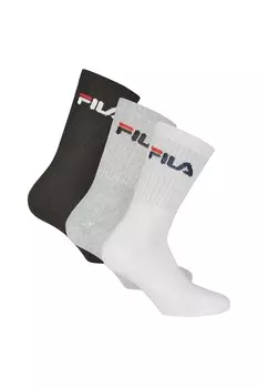 Длинные носки с рисунком - 3 пары Fila, черный