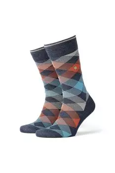 Длинные носки в клетку Burlington, оранжевый