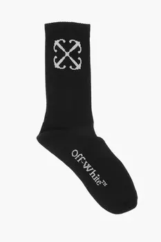 Длинные носки в рубчик Off-White, черный