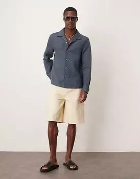 Длинные парусиновые шорты ASOS DESIGN цвета экрю