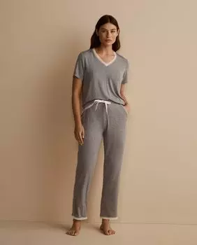 Длинные пижамные штаны с карманами nfasis, темно-серый