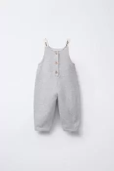 Длинные плюшевые комбинезоны ZARA, серый марл