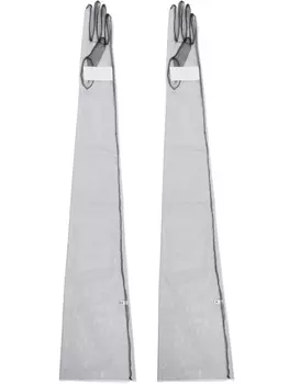 Длинные прозрачные перчатки Maison Margiela, черный