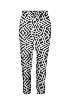 Длинные прямые брюки с принтом. Vero Moda, темно-синий