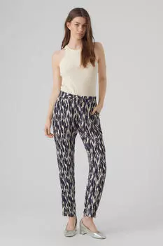 Длинные прямые брюки с принтом. Vero Moda, серый