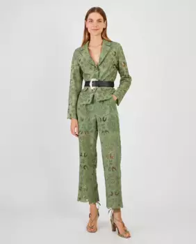 Длинные прямые женские брюки Derhy, цвет Kaki