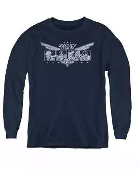 Длинные рукава толстовка Boys of America Youth Justice Wings Justice League, синий