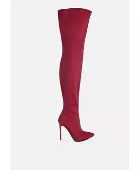 Длинные сапоги на высоком каблуке Lolling London Rag, красный