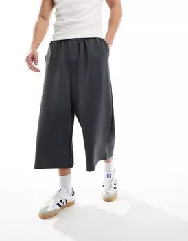 Длинные серые шорты с аквалангом ASOS DESIGN