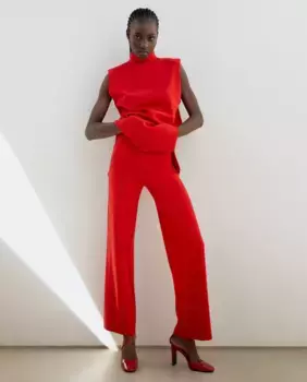 Длинные широкие брюки Sfera, красный