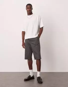 Длинные широкие шорты ASOS DESIGN цвета хаки