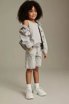 Длинные шорты (3-16 лет) Next, серый