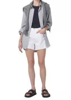 Длинные шорты Annabelle в белом глянцевом цвете Citizens Of Humanity