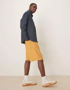 Длинные шорты ASOS DESIGN светло-коричневого цвета