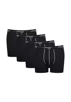 Длинные шорты/брюки, набор из 4 шт., начало sloggi, черный