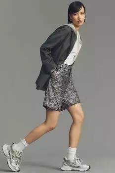 Длинные шорты Maeve с пайетками, серебро