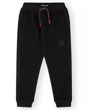 Длинные спортивные брюки для мальчиков из фактурной ткани Canada House, черный