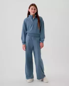 Длинные трикотажные брюки для девочки Gap, синий