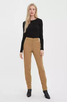 Длинные трикотажные брюки Vero Moda, коричневый