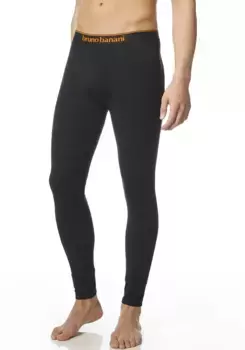 Длинные трусы Bruno Banani "Warm Up" с контрастным поясом с логотипом, черный