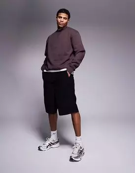 Длинные вельветовые шорты ASOS DESIGN черного цвета