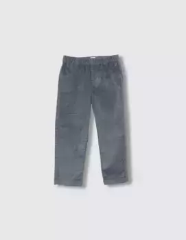 Длинные вельветовые штаны для девочки с эластичным поясом Gocco, серый