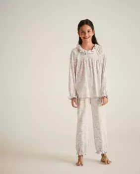 Длинные вязаные штаны для девочки Cotton Juice, мультиколор