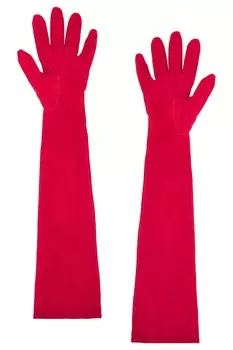 Длинные замшевые перчатки Manokhi, красный