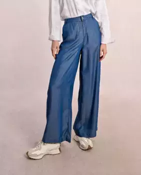 Длинные женские брюки с эффектом денима Molly Bracken, синий