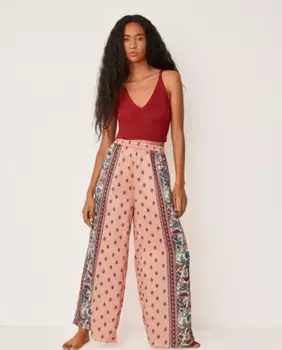 Длинные женские брюки с принтом из атласной ткани Gisela, мультиколор