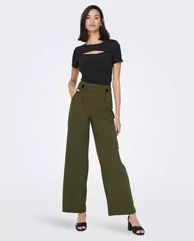 Длинные женские брюки широкого кроя jdy