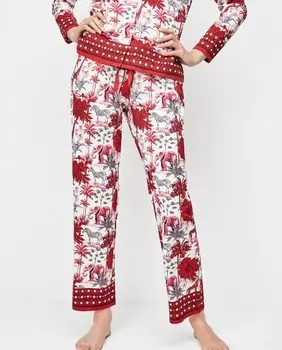 Длинные женские пижамные брюки с принтом Gisela, мультиколор