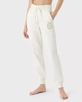 Длинные женские пижамные штаны Emporio Armani, кремовый