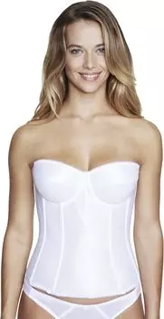 Длинный атласный свадебный бюстгальтер Juliette Dominique, белый