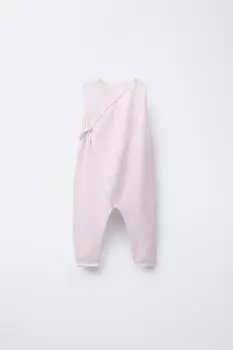 Длинный ажурный комбинезон ZARA, цвет Pale pink