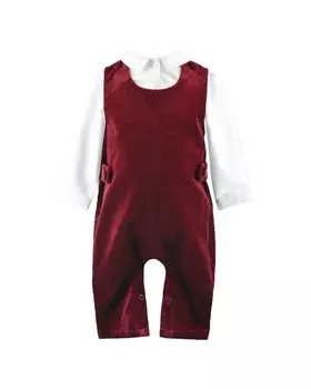 Длинный бархатный комбинезон Carriage Boutique, красный