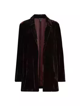 Длинный бархатный пиджак Eileen Fisher, цвет casis