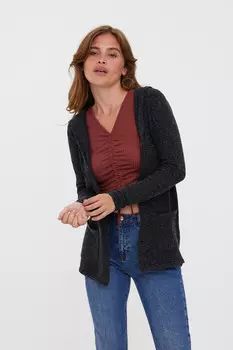 Длинный базовый женский кардиган Vero Moda, черный