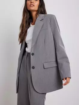 Длинный блейзер NA-KD Blazer, серый