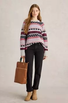 Длинный джемпер с узором «фэйр айл» от Gabby White Stuff, серый