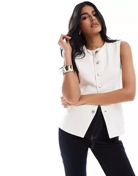 Длинный джинсовый топ цвета экрю ASOS DESIGN