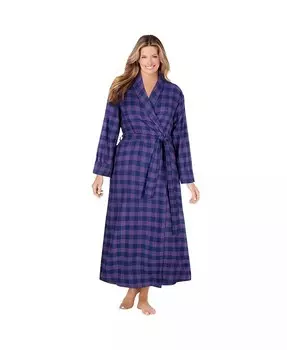Длинный фланелевой халат больших размеров Dreams & Co., фиолетовый