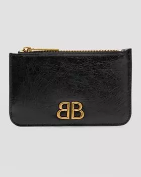 Длинный футляр для монет и карт Monaco Balenciaga, цвет Black