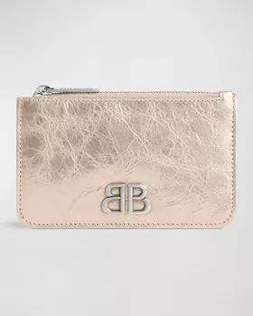 Длинный футляр для монет Monaco Balenciaga, цвет Stone Beige