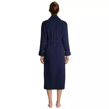 Длинный халат из хлопковой махровой ткани Petite Lands' End для спа-ванны Lands' End, белый