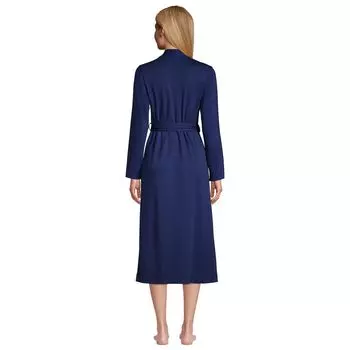 Длинный хлопковый халат Petite Lands' End Supima Lands' End, белый