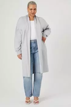 Длинный кардиган больших размеров Forever 21, серый