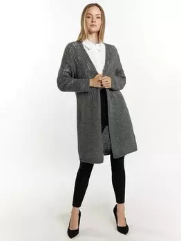 Длинный кардиган Dreimaster, серый