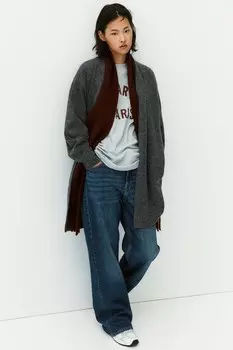 Длинный кардиган H&M, серый